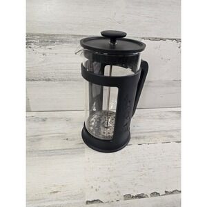 Bialetti French Press Coffee Maker 8 Cup Black Glass Stainless Steel Omino Logo